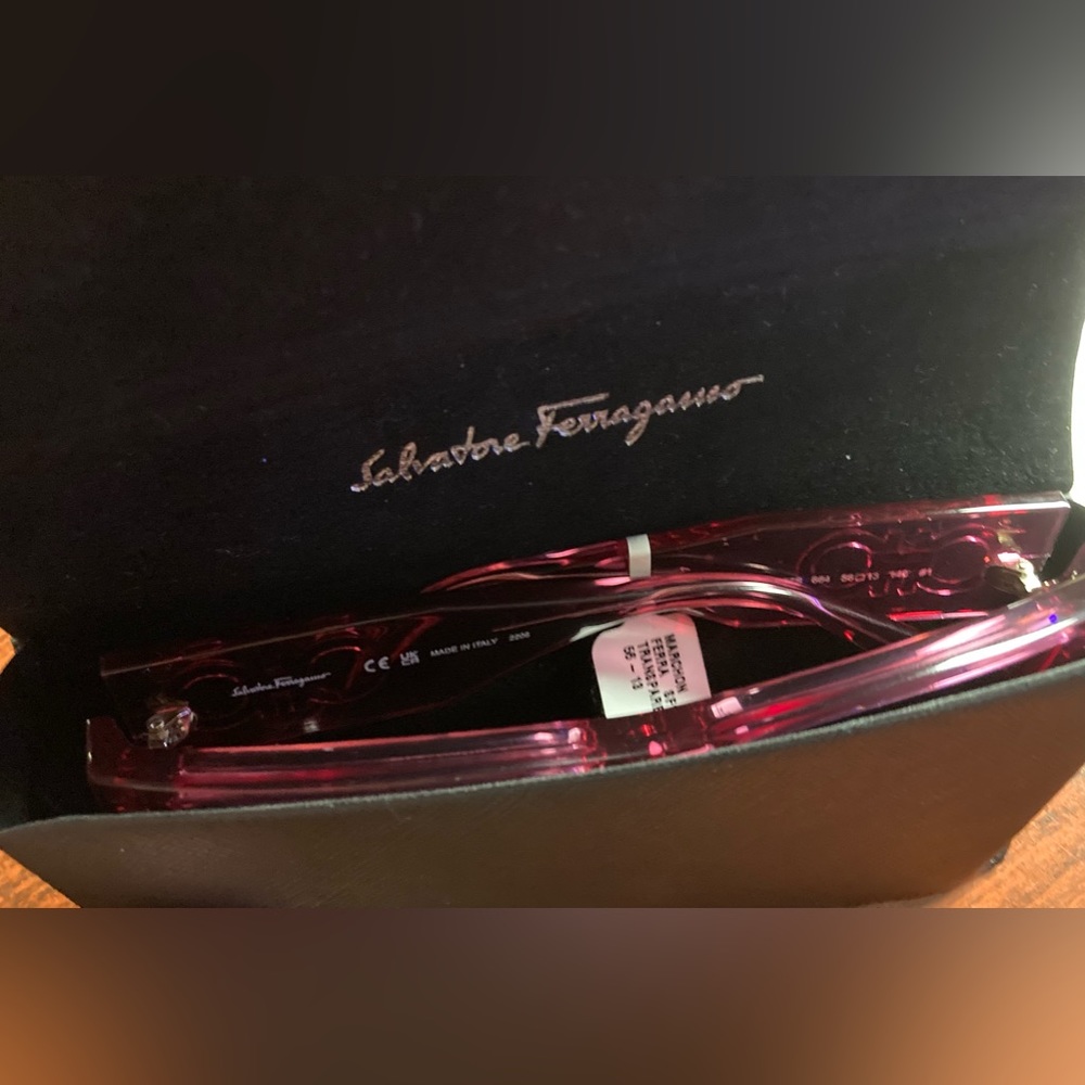 Salvatore Ferragamo “MARCHON” transparent Pink Sunglasses with case 🕶️ - Picture 9 of 10